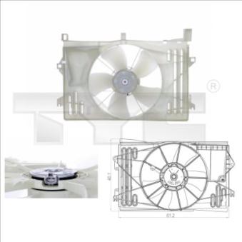 Ventilateur, refroidissement du moteur TYC [836-0013]