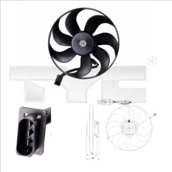 Ventilateur, refroidissement du moteur TYC OEM 6X0959455