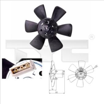 Ventilateur, refroidissement du moteur TYC 837-0008