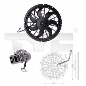 Ventilateur, refroidissement du moteur TYC 838-0001 Ventilateur, refroidissement du moteur TYC 838-0001