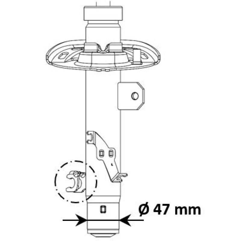 Amortisseur avant droit KYB 3338002 - Visuel 1