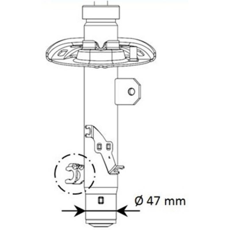 Amortisseur avant droit KYB 339800 - Visuel 1
