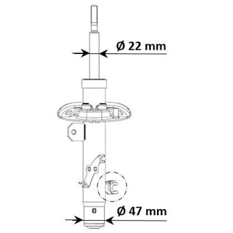 Amortisseur avant gauche KYB 339803 - Visuel 1