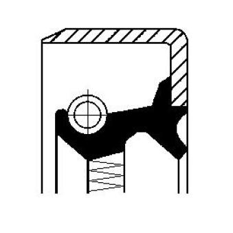 Bague d'étanchéité, moyeu de roue CORTECO 01017573B