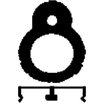 Joint d'étanchéité, tuyau d'échappement CORTECO 027165H pour VOLKSWAGEN SCIROCCO 1.3 - 60cv