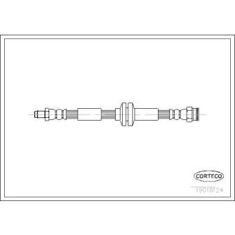 Flexible de frein CORTECO 19018124 pour LANCIA DELTA 2.0 HF Integrale - 181cv