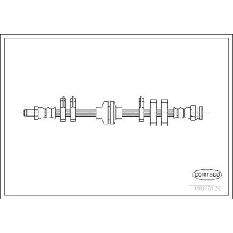 Flexible de frein CORTECO 19018130 pour TOYOTA COROLLA 1.6 - 86cv