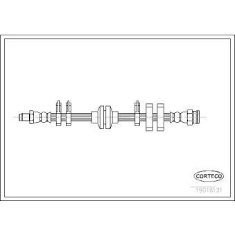 Flexible de frein CORTECO 19018131 pour FIAT TEMPRA 1.9 D - 65cv