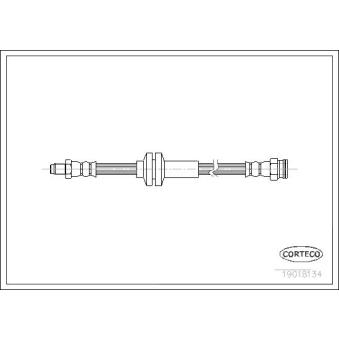 Flexible de frein CORTECO 19018134 pour FIAT CROMA 2000 i Turbo - 155cv