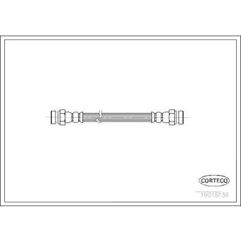 Flexible de frein CORTECO 19018136 pour INNOCENTI ELBA 1,6 i,e, - 75cv