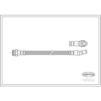 Flexible de frein CORTECO 19018189 pour FIAT 850 0.8 - 34cv