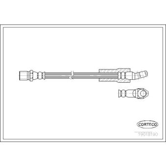 Flexible de frein CORTECO 19018190 pour FIAT 127 0.9 - 40cv