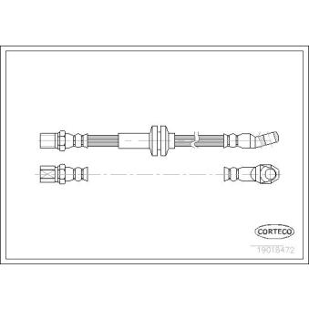 Flexible de frein CORTECO 19018472 pour LANCIA Y 1.3 - 75cv