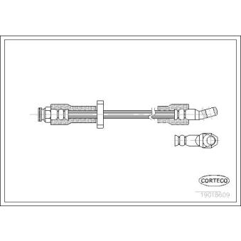 Flexible de frein CORTECO 19018609 pour SEAT IBIZA 1.2 - 60cv