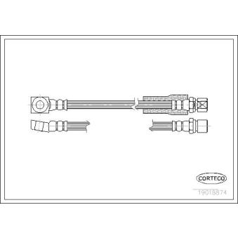 Flexible de frein CORTECO 19018874 pour RENAULT LAGUNA 2.0 E - 110cv