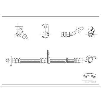 Flexible de frein arrière gauche CORTECO OEM MEL56901L