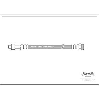 Flexible de frein CORTECO 19020487 pour SEAT TOLEDO 1.9 D Multijet - 115cv