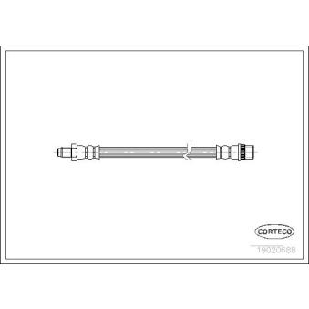 Flexible de frein CORTECO 19020688 pour ISUZU D-MAX 1.9 D - 68cv