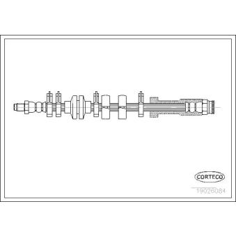Flexible de frein CORTECO 19026084 pour OPEL ANTARA 1.6 16V - 103cv