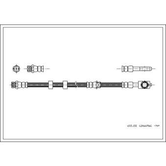 Flexible de frein CORTECO 19031632 pour VOLKSWAGEN FOX 1.2 - 60cv