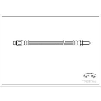 Flexible de frein CORTECO 19031753 pour IVECO DAILY 40-10 V - 103cv