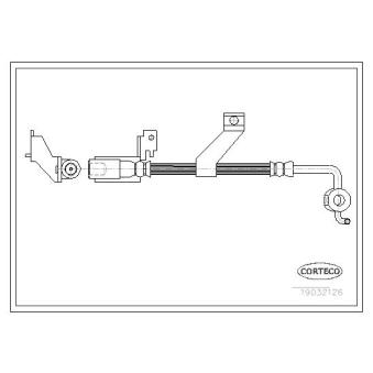 Flexible de frein avant gauche CORTECO [19032126]