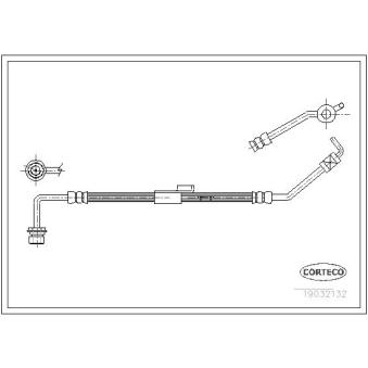 Flexible de frein avant gauche CORTECO 19032132 pour BMW Série 7 2.5 TD - 101cv