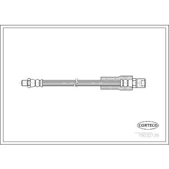 Flexible de frein CORTECO 19032139 pour PORSCHE BOXSTER 1100 Special - 45cv