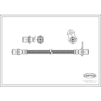 Flexible de frein arrière gauche CORTECO [19032207]