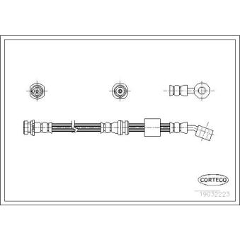 Flexible de frein avant droit CORTECO 19032223 pour SUZUKI VITARA HDI - 87cv