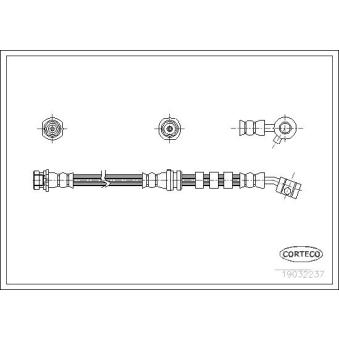 Flexible de frein avant droit CORTECO 19032237 pour NISSAN PRIMERA 1.6 - 102cv