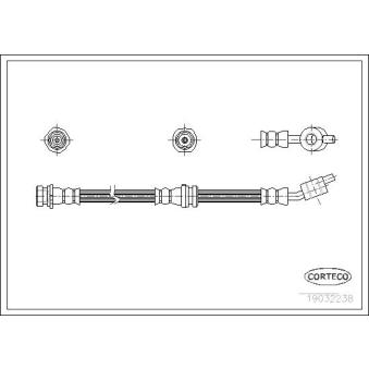 Flexible de frein avant droit CORTECO [19032238]