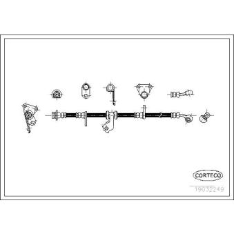 Flexible de frein avant gauche CORTECO OEM 01465SR3020 Flexible de frein avant gauche CORTECO OEM 01465SR3020