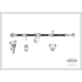 Flexible de frein avant droit CORTECO OEM SHB100560 Flexible de frein avant droit CORTECO OEM SHB100560