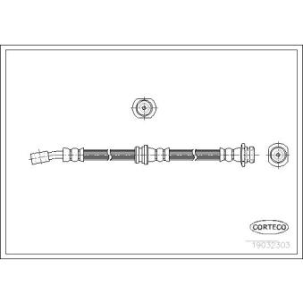 Flexible de frein CORTECO 19032303 pour SUZUKI BALENO 1.9 TD - 75cv