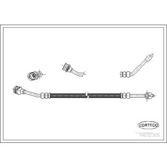 Flexible de frein avant droit CORTECO [19032305]