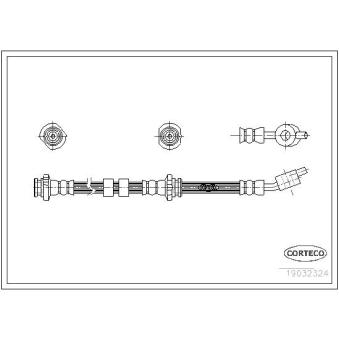 Flexible de frein avant gauche CORTECO OEM 462104U205 Flexible de frein avant gauche CORTECO OEM 462104U205