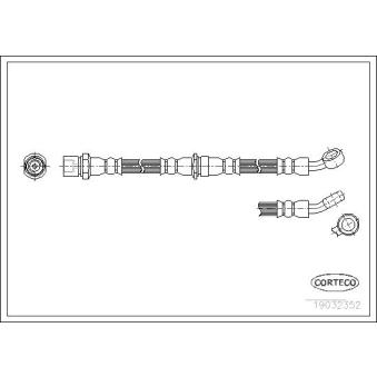 Flexible de frein arrière gauche CORTECO OEM 26531AA070
