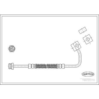 Flexible de frein avant gauche CORTECO [19032370]