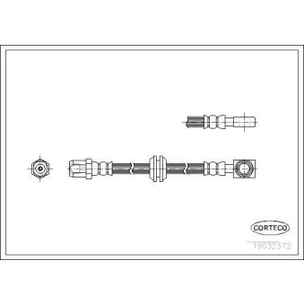 Flexible de frein CORTECO 19032372 pour FORD MONDEO Cooper S - 163cv