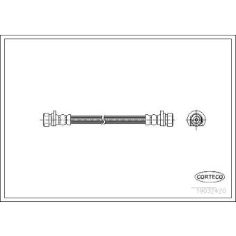 Flexible de frein CORTECO 19032420 pour HONDA CIVIC 1.3 - 75cv