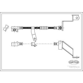 Flexible de frein avant droit CORTECO [19032429]