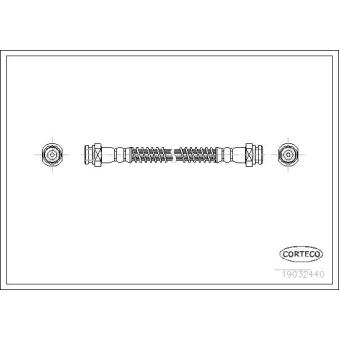 Flexible de frein CORTECO 19032440 pour MITSUBISHI SPACE 1.6 16V - 98cv