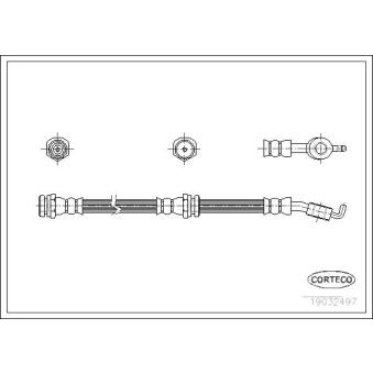 Flexible de frein CORTECO 19032497 pour MAZDA 626 2.0 TD - 110cv