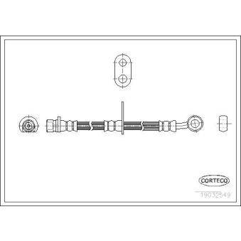 Flexible de frein CORTECO OEM 01464S2H000 Flexible de frein CORTECO OEM 01464S2H000