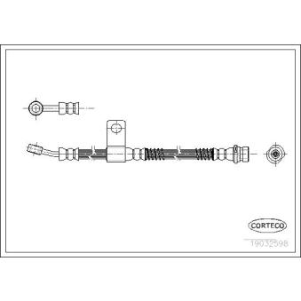 Flexible de frein avant gauche CORTECO OEM 5873102010 Flexible de frein avant gauche CORTECO OEM 5873102010