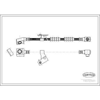 Flexible de frein avant gauche CORTECO 19032661