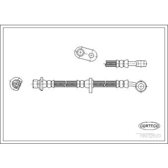Flexible de frein avant gauche CORTECO OEM 01465S30000 Flexible de frein avant gauche CORTECO OEM 01465S30000