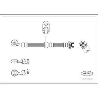 Flexible de frein avant gauche CORTECO OEM 01465S10010