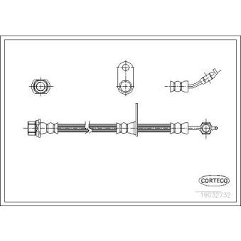 Flexible de frein avant droit CORTECO OEM 9094702781 Flexible de frein avant droit CORTECO OEM 9094702781